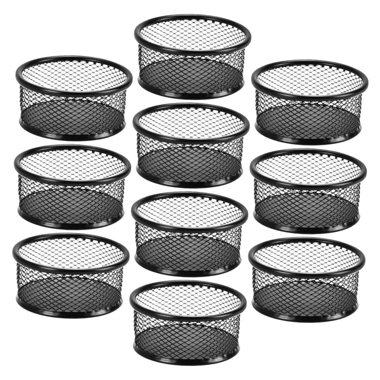 Organiseur de bureau filet pour trombones et petits accessoires, lot de 10 pièces