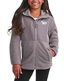 Reebok Girls Fleece Jacket - Weather Resistant Lightweight Polar Fleece Line Zip Up Fleece Jacket for Girls Outerwear Coats