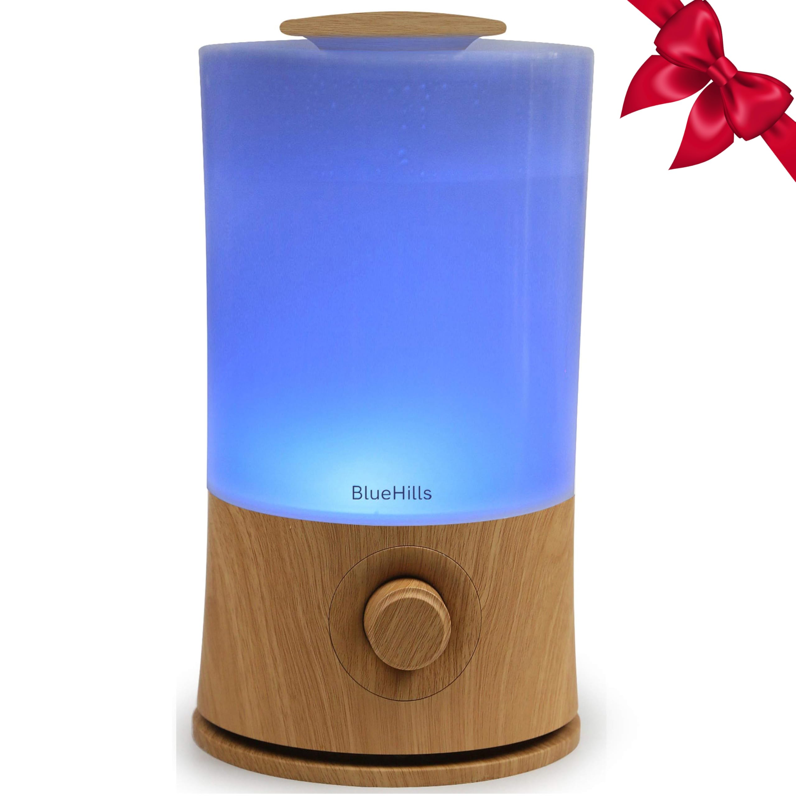 BlueHills Premium 2000 ML XL Large Essential Oil Diffuser Aromatherapy Humidifier for Large Room Home 40 Hour Run Huge Coverage Area 2 Liter Extra Large Capacity Huge Diffuser Wood Grain E005