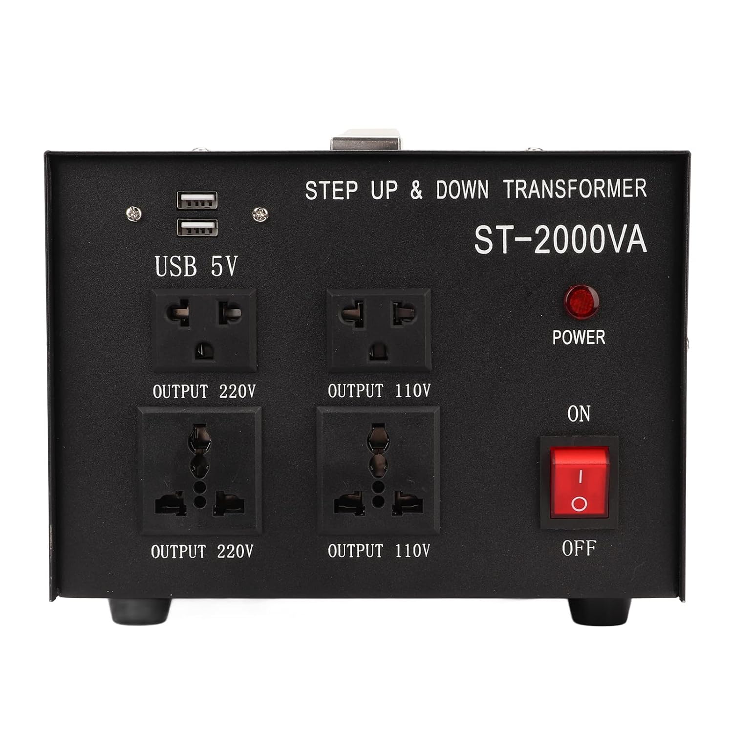 50HZ/60HZ 9A Voltage Transformer, 2000W Adjustable 110V-120V 220V-240V AC Input Step Up Buck Converter, with Overload