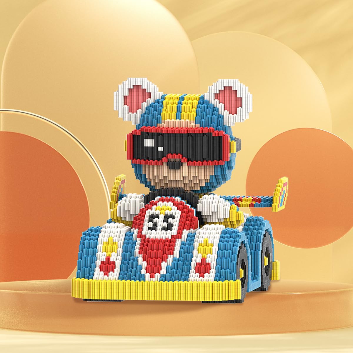 DAHONPA Karting Bear Micro Building Blocks Set (6850 Pieces) Gift for Adults and Kids - Image 4