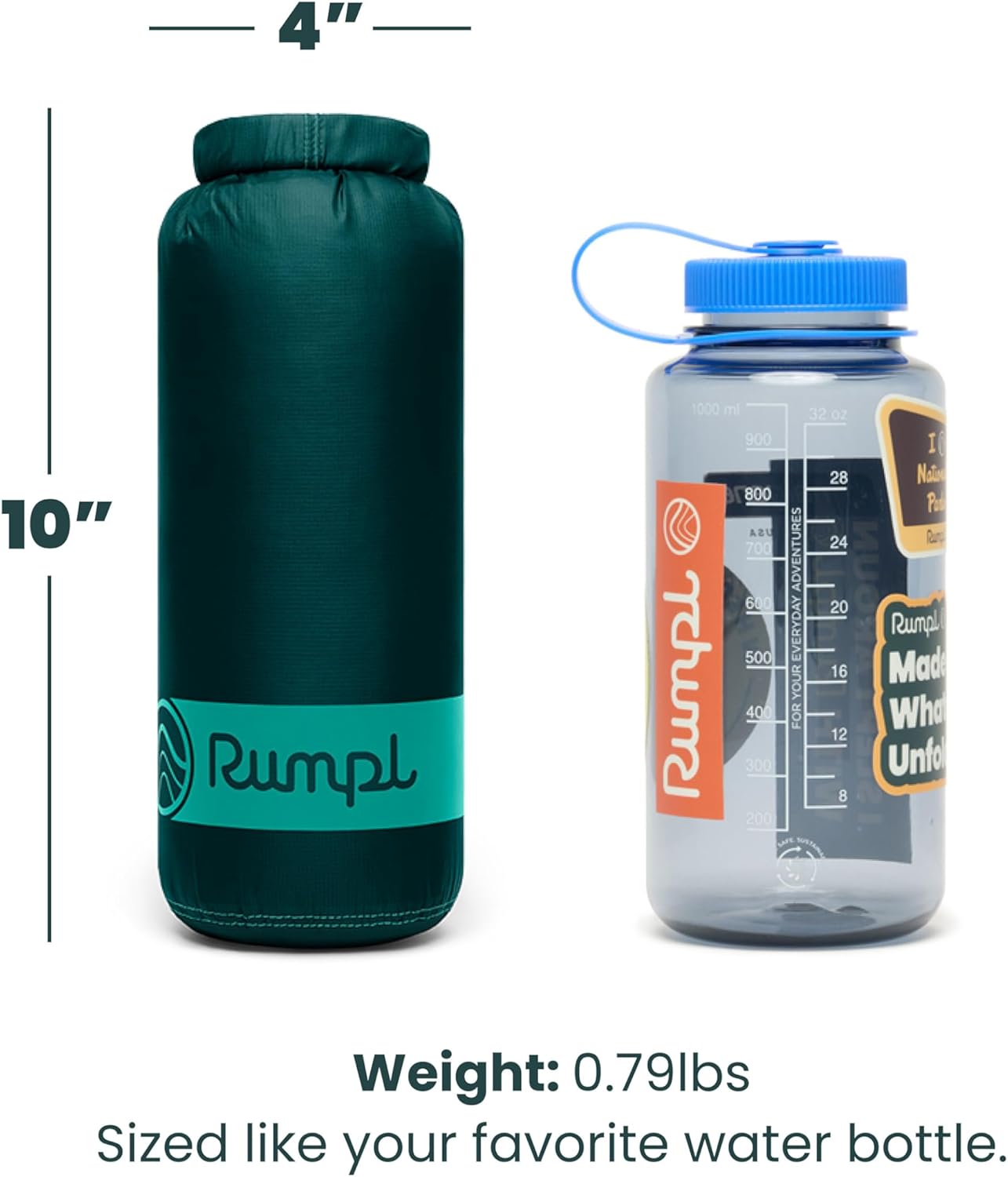 Rumpl Travel Puffy Blanket, Ultra-Packable Travel-Size Warmth and Comfort, Sea Moss - Image 4