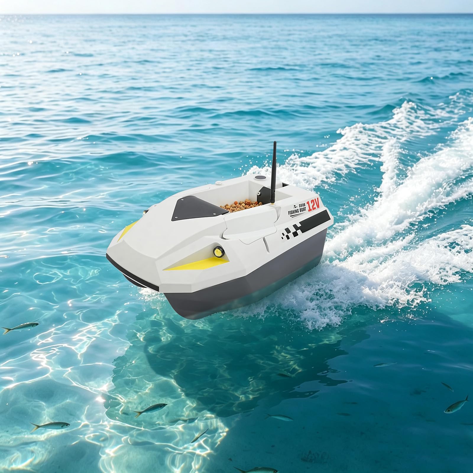 Barco de pesca con mando a distancia, 500 m