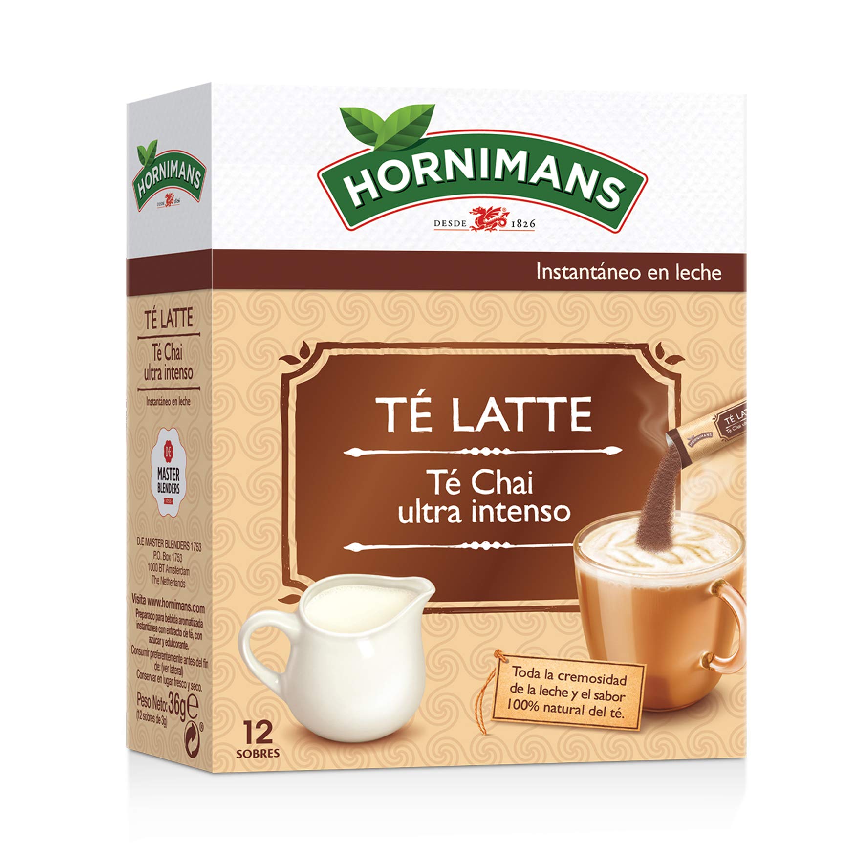 Hornimans - Té Latte Té Chai Ultra Intenso 36 g (12 Sobres)