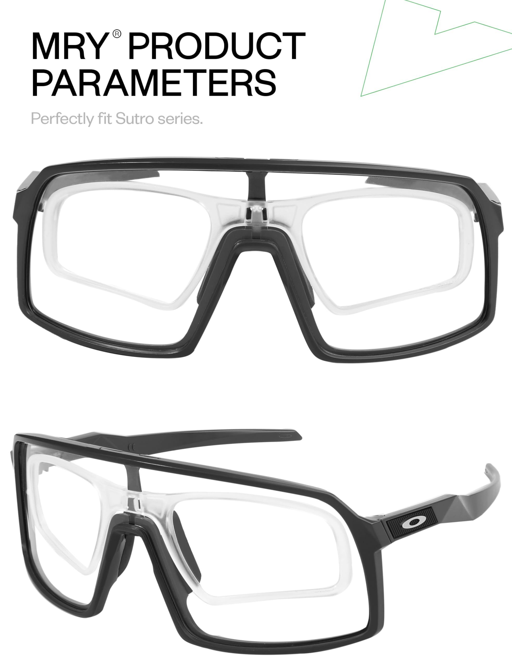 Mryok Rx Insert - Adattatore ottico per occhiali da sole Oakley Sutro OO9406/Sutro Lite OO9463