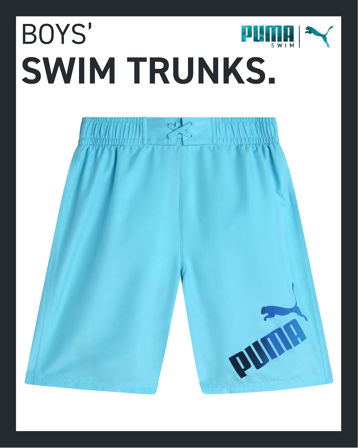 PUMA Boys Swim Trunks - Quick Dry Swimming Shorts with Pockets and Mesh Lining - Active Swimming Trunks for Boys - Image 2