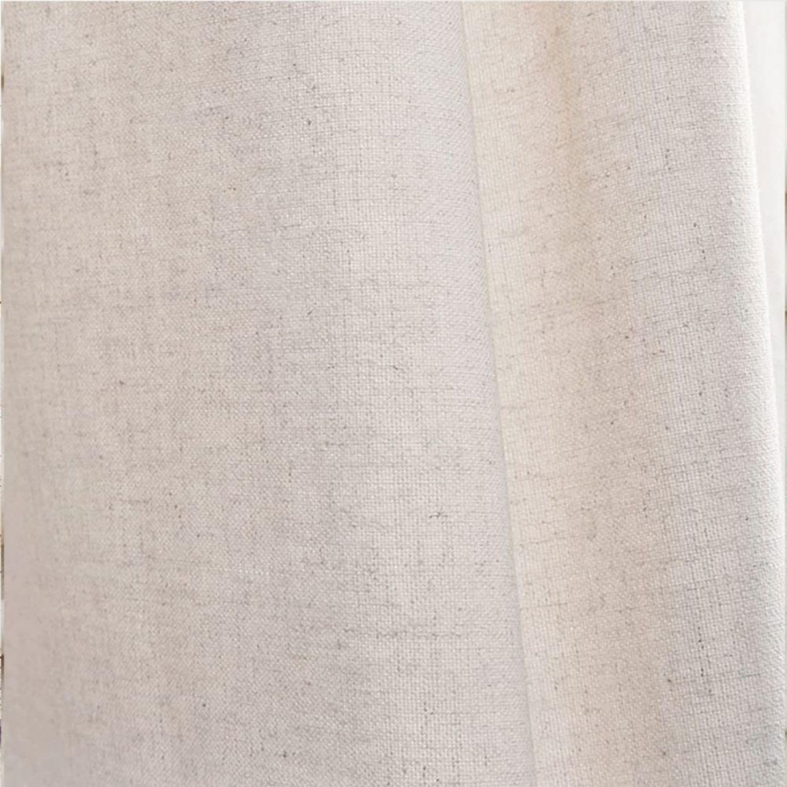 Tenda da doccia in lino con volant e tende oscuranti, stile rustico, vintage, spesso, stile country, per bagno e camera da letto, elegante accessorio per la casa