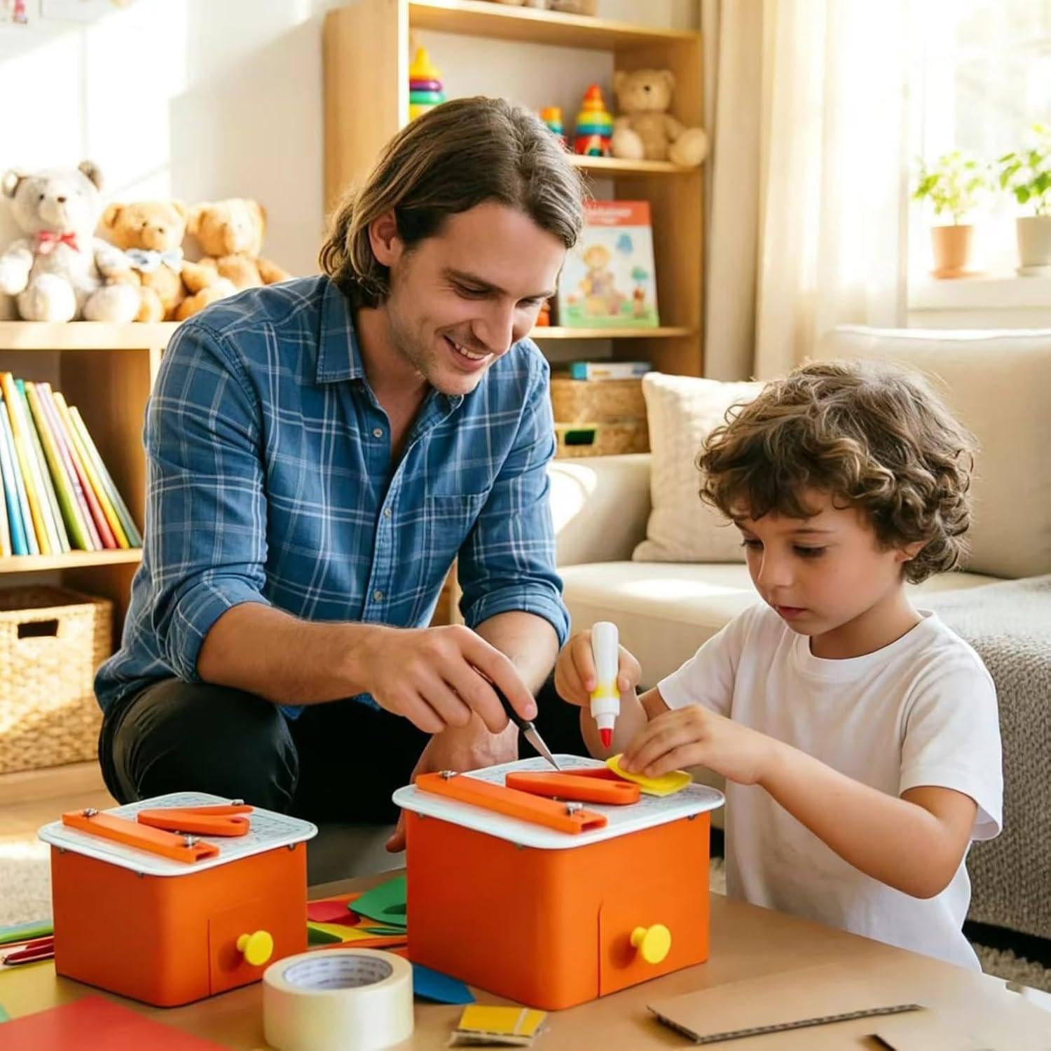 Taglierina elettrica sicura per bambini, kit di utensili elettrici con cassetto per rottami, per progetti fai da te, creatività e tecnologia