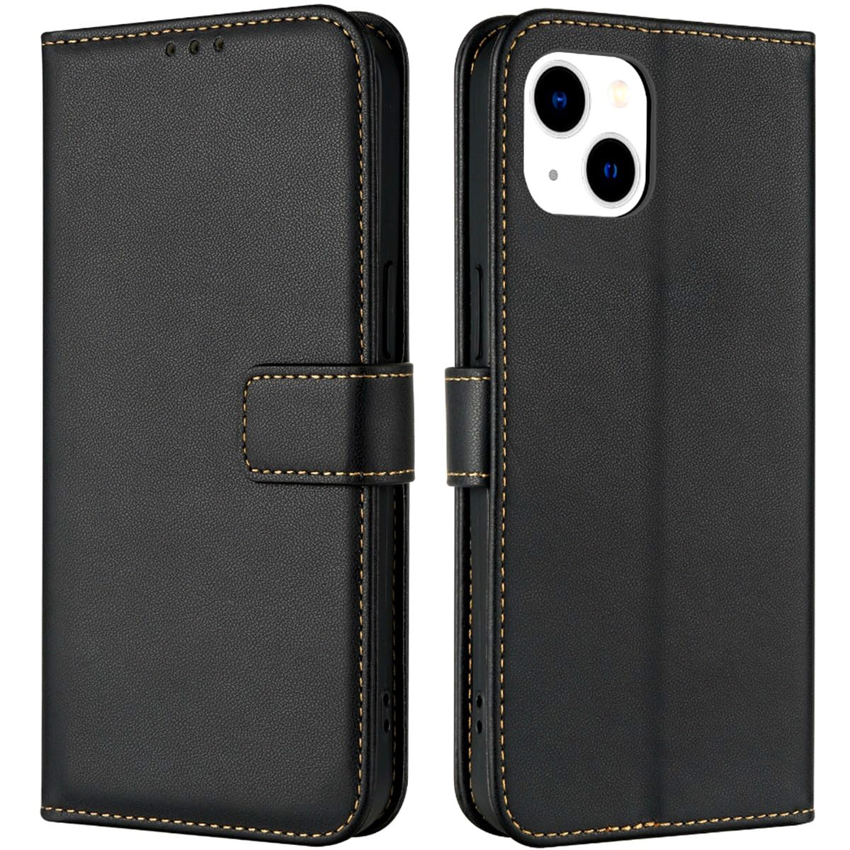 Handyhülle Für IPhone 13 Pro Max – PU Leder Flip Case Mit Kartenfach, Magnetverschluss & Standfunktion – Stoßfest, Grau