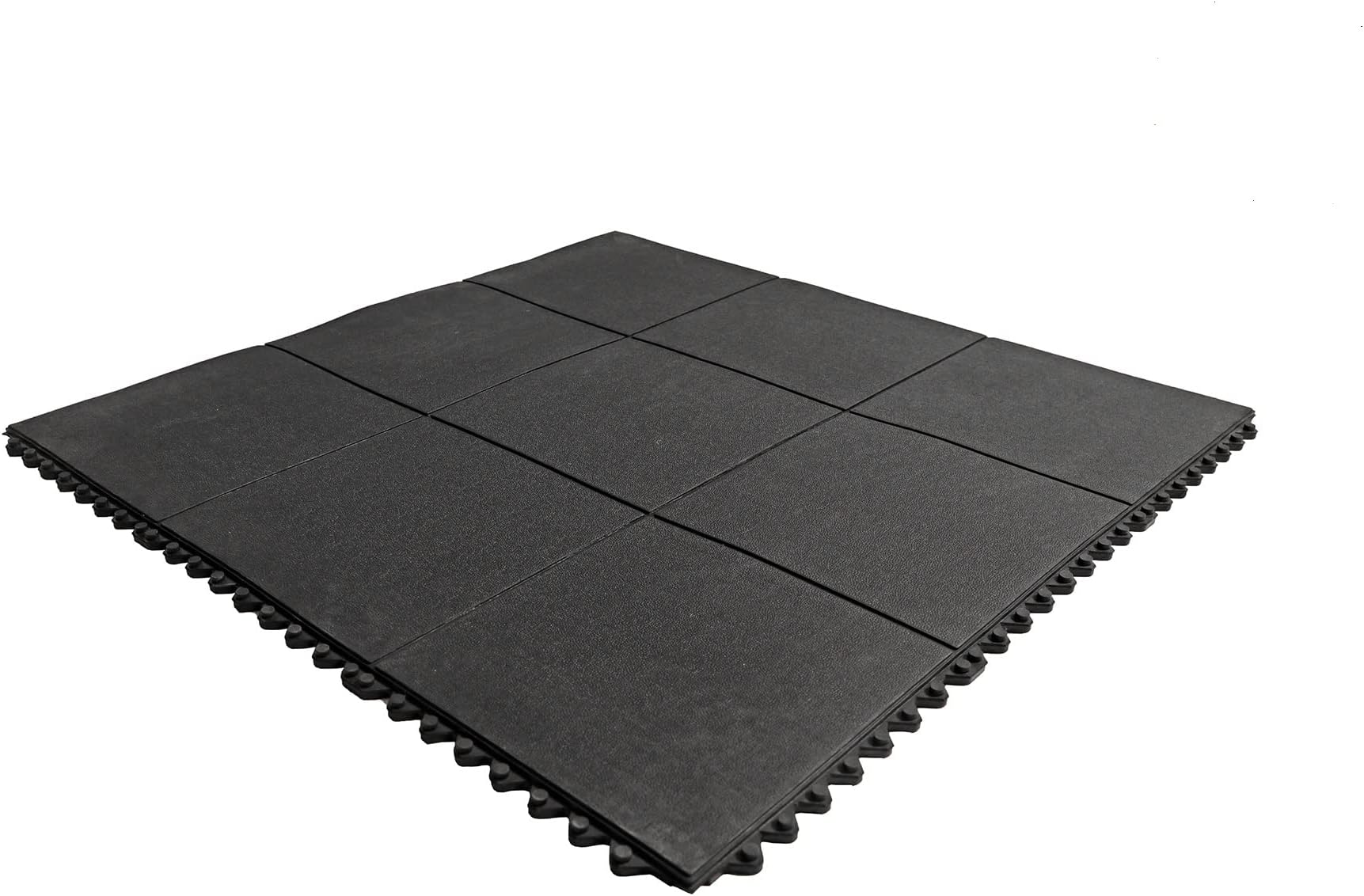 Natural Rubber Gym Flooring Mat Heavy Duty Workout Puzzle Home Gym Or Facility Interlocking Mat 15 mm Thick and 3 x 3 feet Tiles