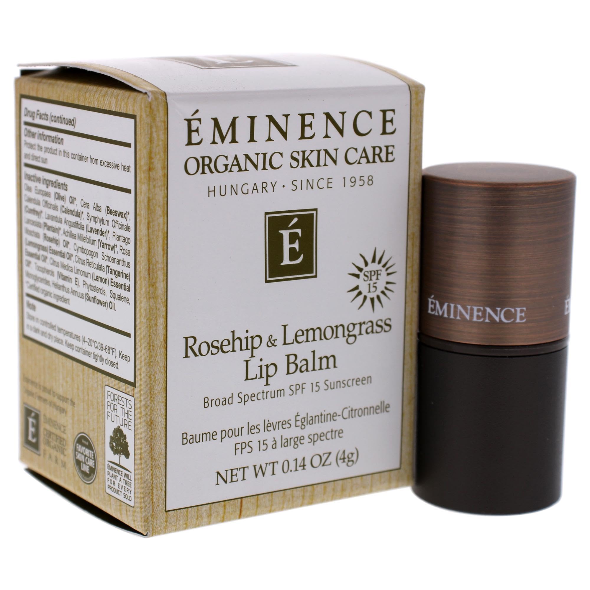 Eminence Rosehip and Lemongrass Lip Balm SPF 15 For Unisex 0.14 oz Lip Balm - Image 3