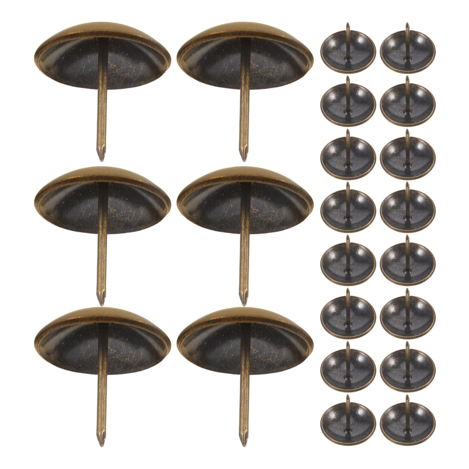 OSALADI Iron Furniture Studs 30pcs Retro Pushpins Long Strong Tacks for Upholstery Decorative Tacks for Home