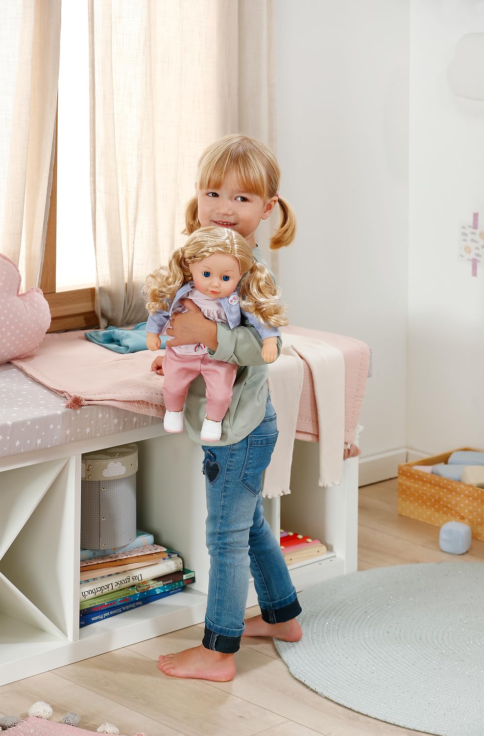 BABY Born Sophia Rose - Weiche 36cm große Babypuppe - Puppe mit hochwertigen blonden Haaren & Schlafaugen - Geeignet für Kinder ab 1 Jahr