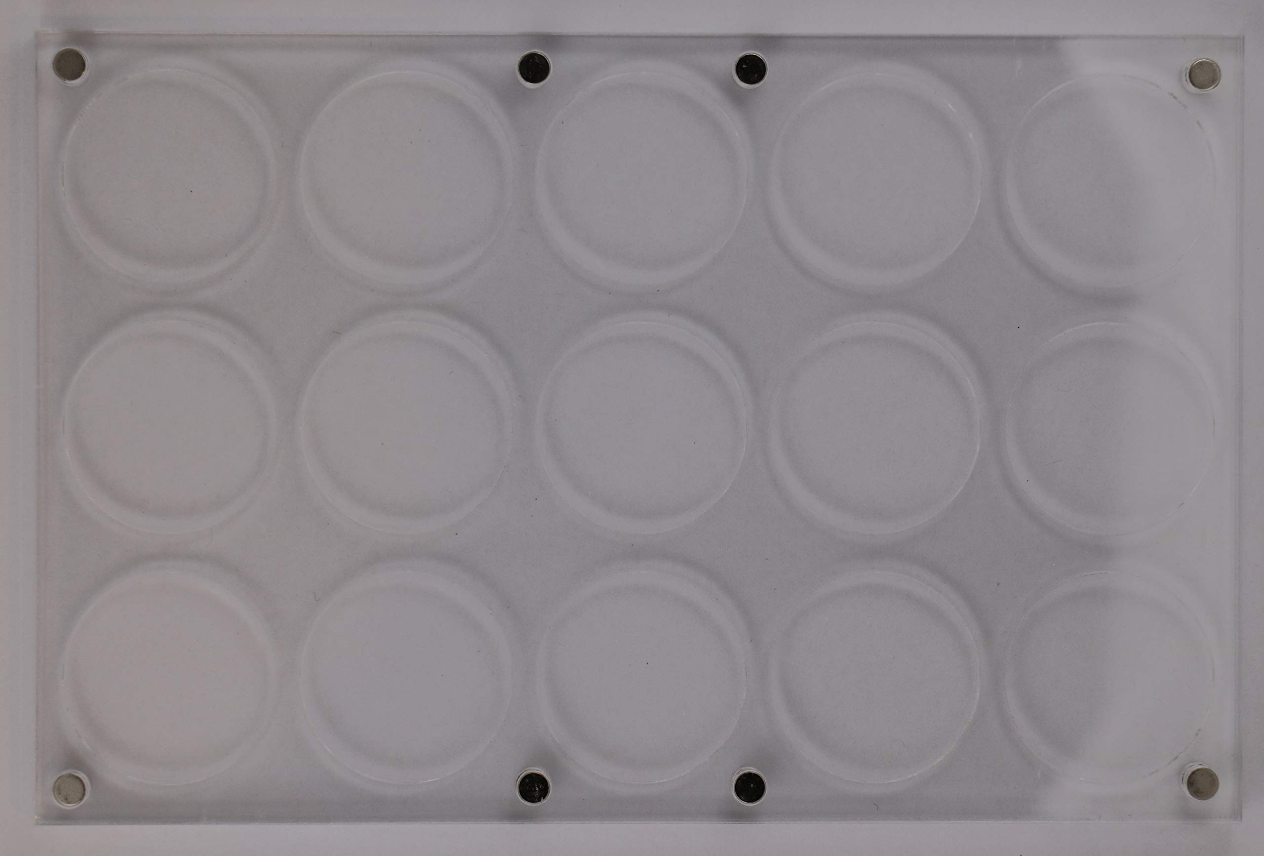 Leere Acryl-Vitrine für 15 Discs oder Münzen.