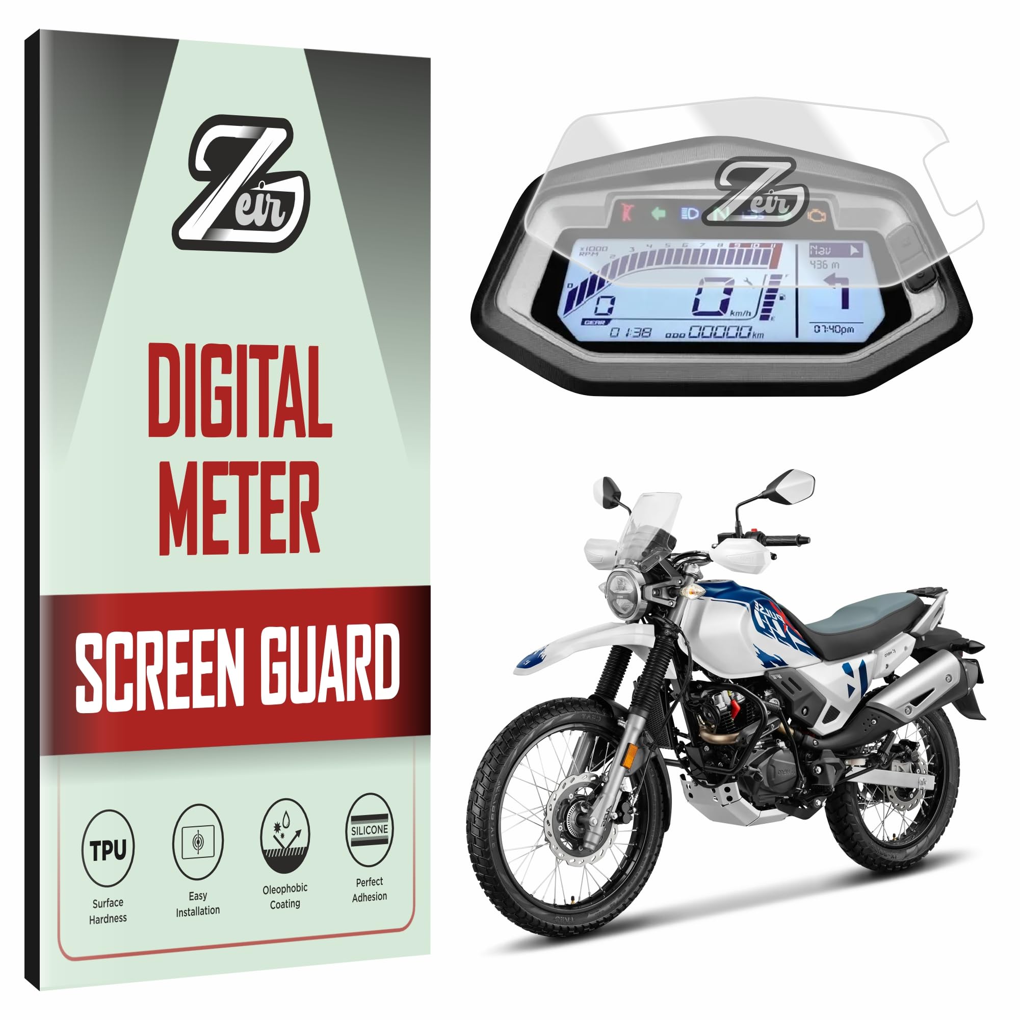 ZEIR Screen Protector Compatible with HERO XPULSE 200 - 200T - 200 4V - 200S | Digital Display Scratch Guard For Xpulse200 | Anti Scratch Instrument Console HeroXpulse Bike Accessory 2025 [Not Tempered Glass]-image-31