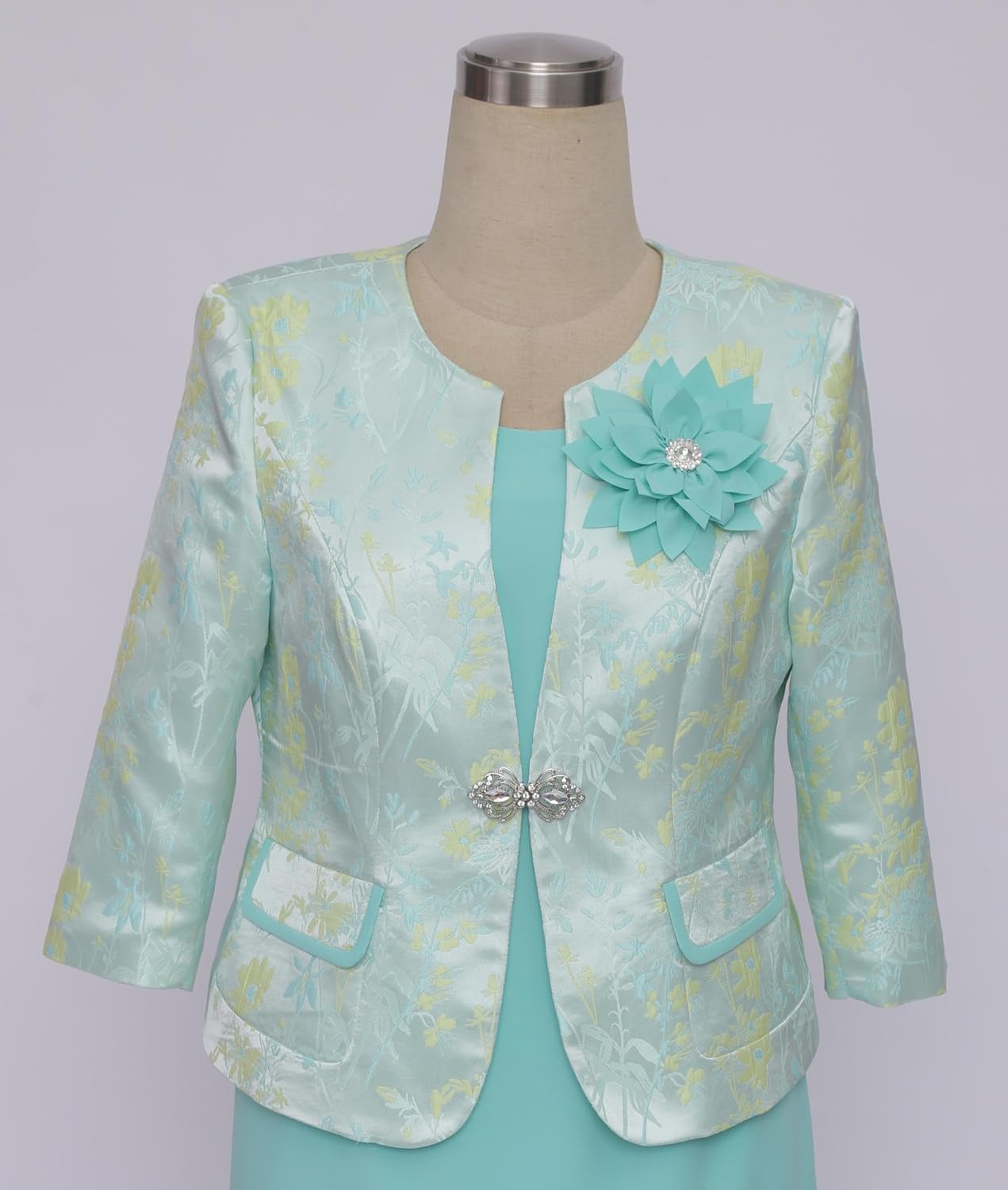 Church Dresses Jacket for Women Plus Size Elegance Church Outfits Jacquard Embroidery Mother of The Bride Formal Occasion