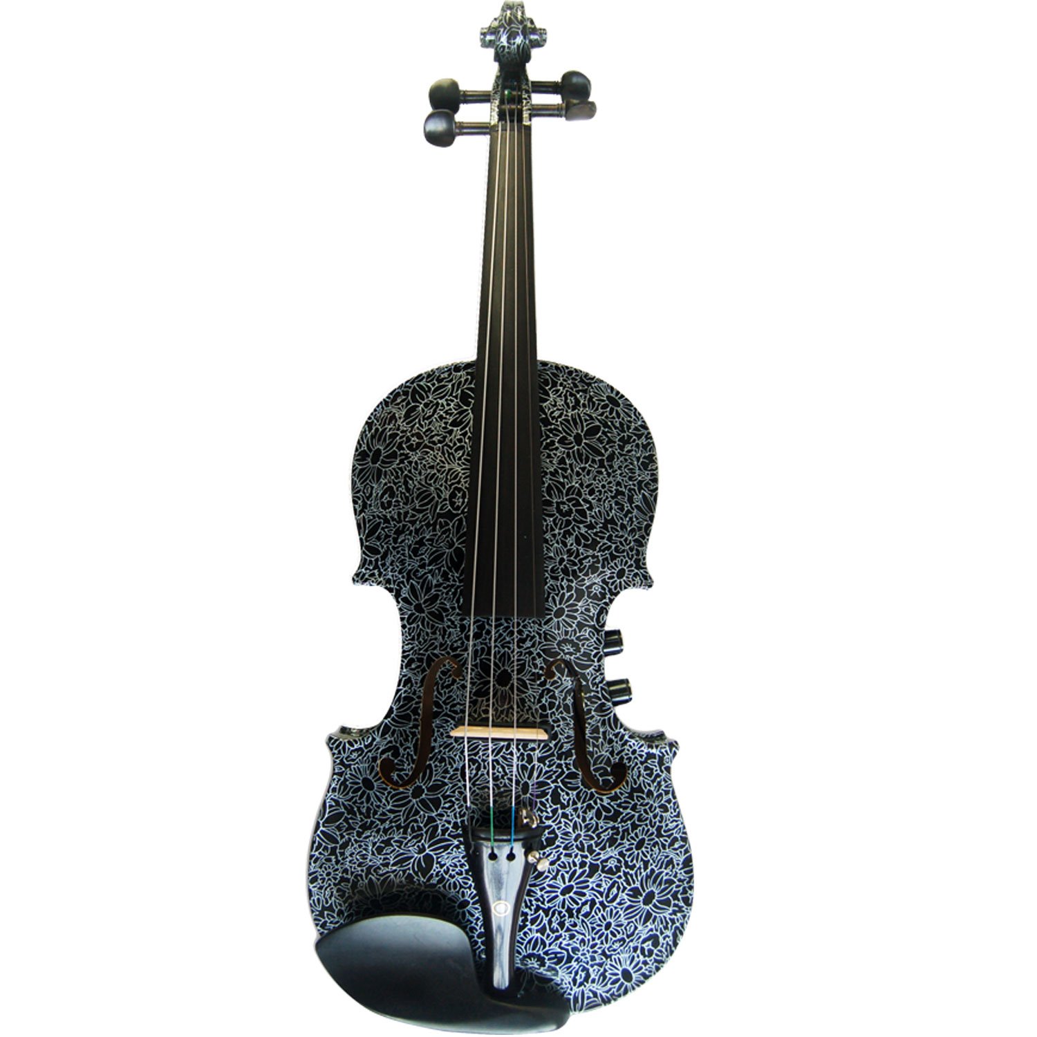 Aliyes faite à la main femmes/Gril électrique et acoustique pour violon 4/4 Taille complète kit pour violon en bois massif avec Ébène Fittings-kit YSDS-1306