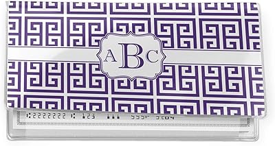 YouCustomizeIt Personalized Greek Key Vinyl Checkbook Cover