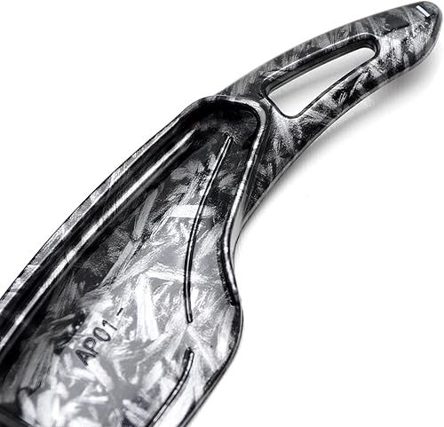 Miniatura 5 de iJDMTOY Extensiones de palanca de cambios de paleta más grandes de fibra Caron forjada compatibles con Chevrolet 2014-2019 C7 Corvette, Gen6 Camaro