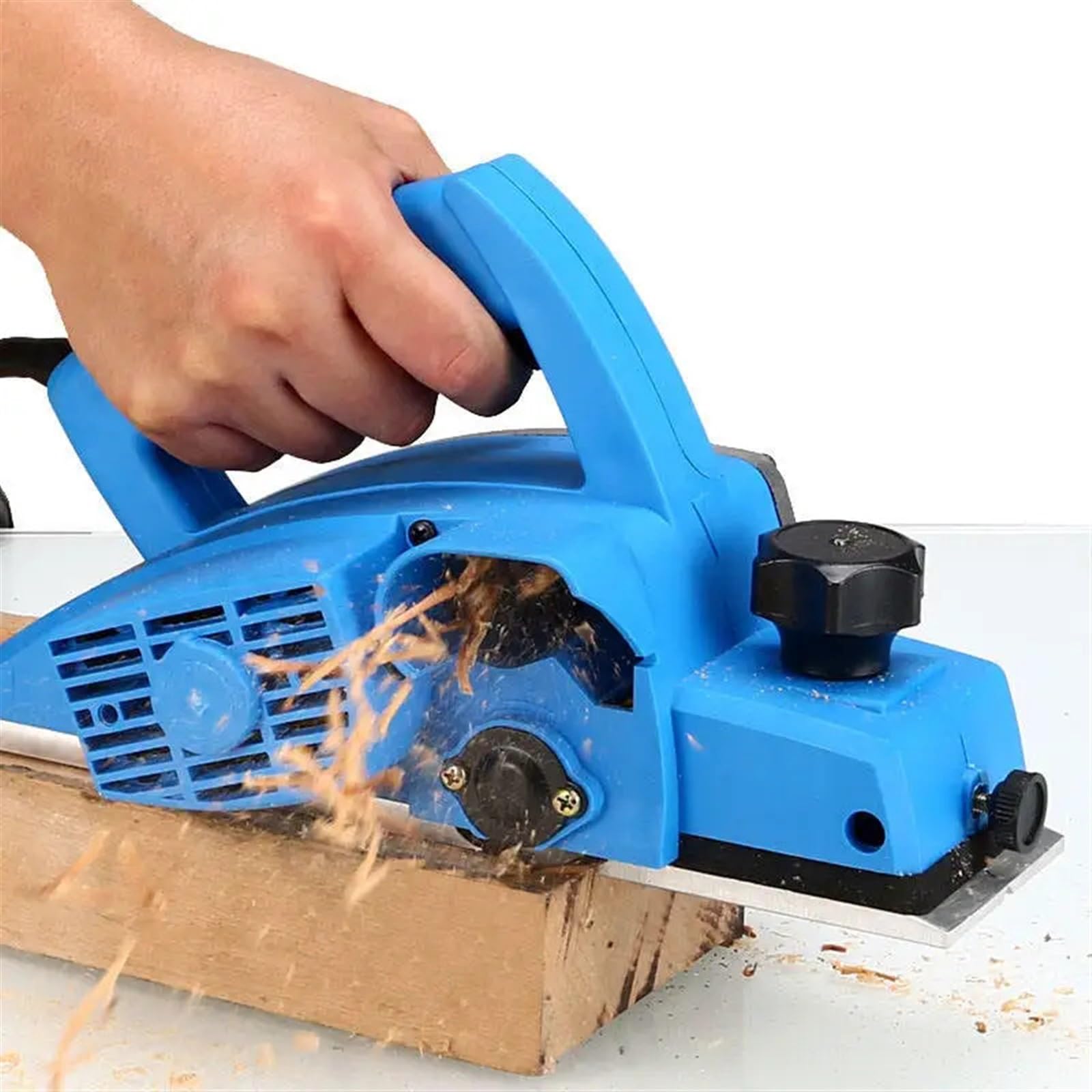 Pialla per legno, Pialla elettrica da 1100 W, pialla elettrica portatile multifunzione, pialla elettrica for la lavorazione del legno per fai da te, artigianato in legno