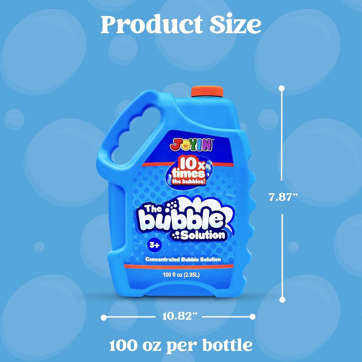 JOYIN 100 Oz Concentrated Bubble Solution (up to 8 Gallon) for Large Party in Summer Celebrations, Party Favor, Bubble Summer Toy, Classroom Prizes, Easter (Blue)