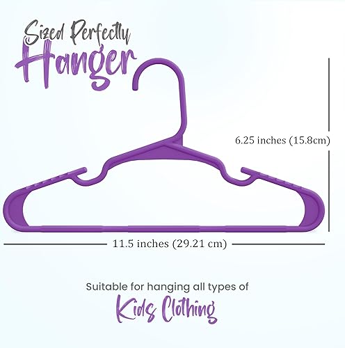 Vista 53 de Utopia Home Paquete de 40 perchas para niños, perchas de plástico de 11.5 pulgadas para armario, perchas para ropa y colgador infantil para armario