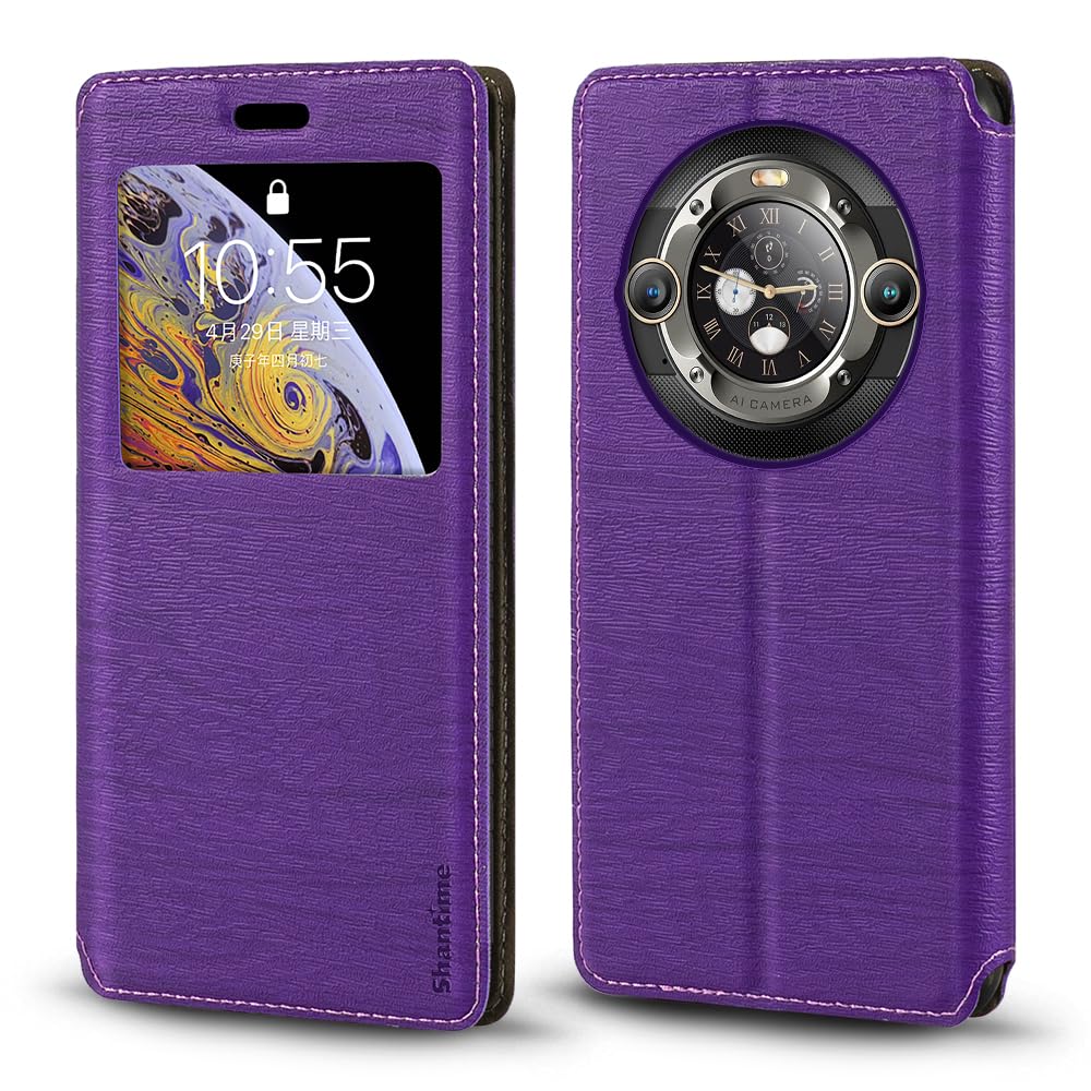 Custodia Flip in Pelle PU Bicolore con Chiusura Magnetica Invisibile Compatibile con Blackview BL8800 Pro, Cover Elegante e Protettiva (Blu