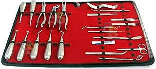 G.S 30 PCS Oral Dental Extraction EXTRACTING Forceps Elevators Mirrors with Scalpel Blades #22
