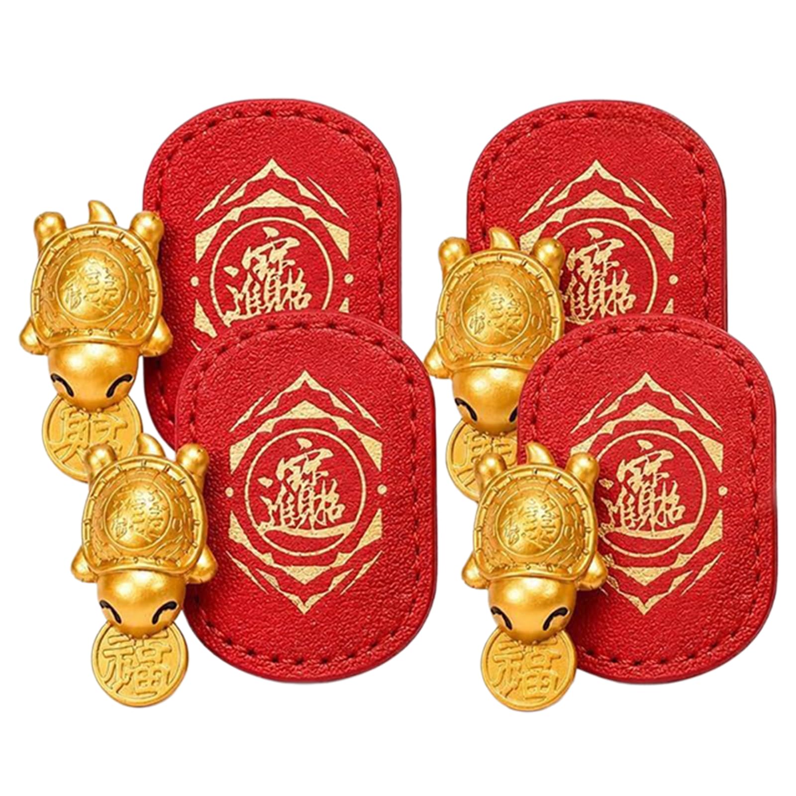 Lucky Turtle Charm Handmade Golden Feng Shui Amulet Chinese
