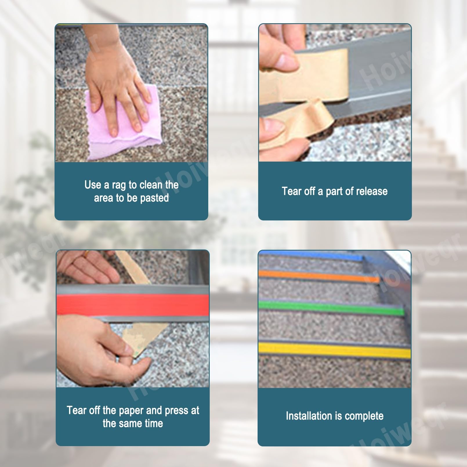 Perfil de PVC Autoadhesivo de Borde Para Escaleras, Tiras Antideslizantes Para Peldaños, Para Escalones de Escaleras Y Borde de Piscina, Perfil d Borde de Escalera Autoadhesivo(Grayish red,3m/118in)