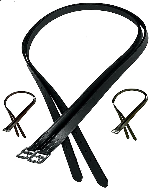 Foto 7 de 8 de Majestic Ally Piel auténtica de Estribo inglés (Paquete de 2) (Color Negro, 54)
