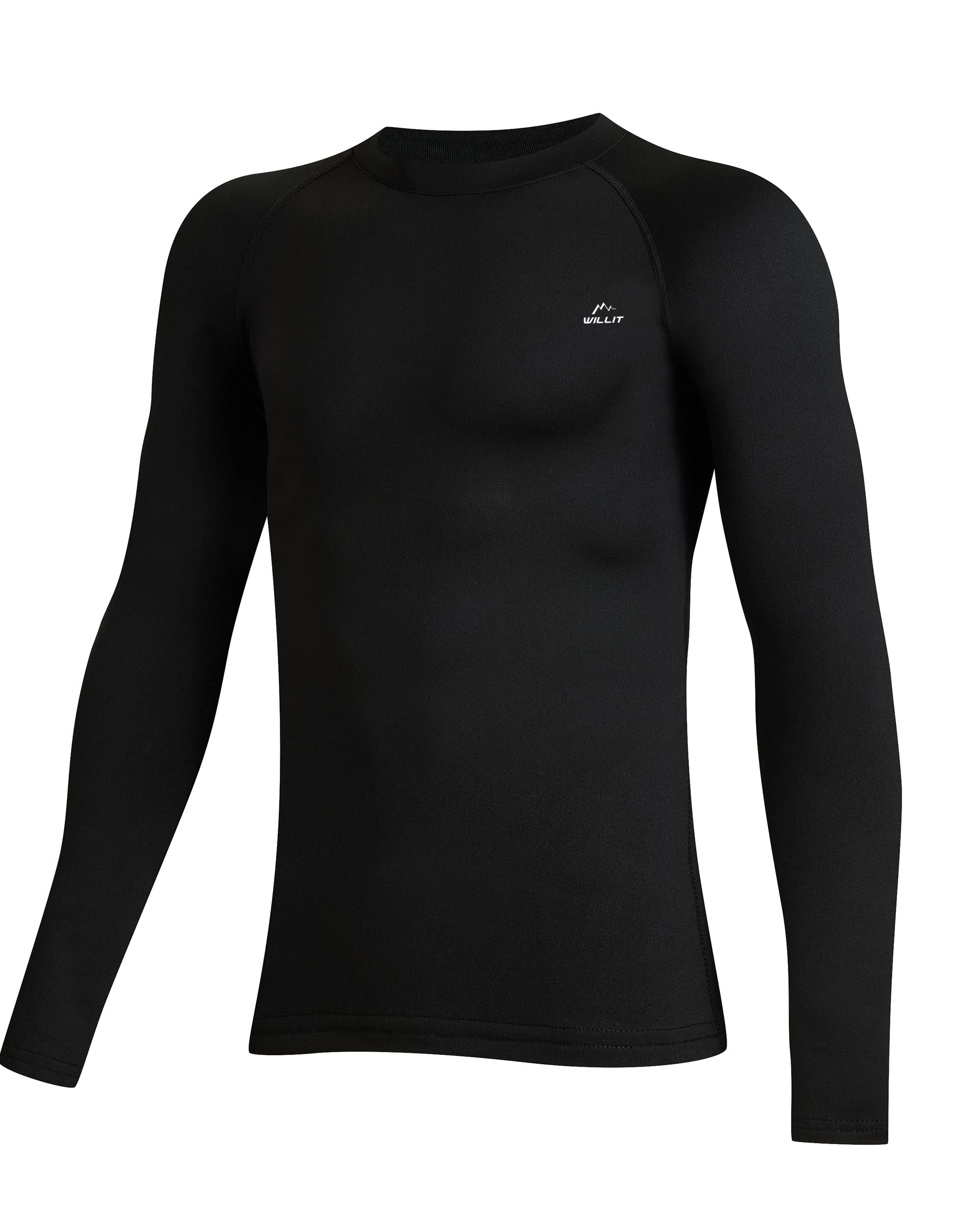 WillitYouth Boys' Compression Thermal Shirts Fleece Baselayer Long Sleeve Girls' Kids Football Soccer Undershirts