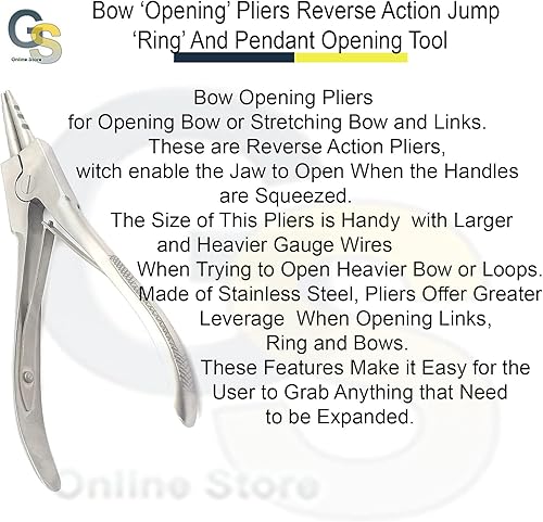 Miniatura 5 de ALICATES DE APERTURA DE ARCO DE ACCIÓN INVERSE JUMP 'ANILLO' Y HERRAMIENTA DE APERTURA COLGANTE por G.S ONLINE STORE