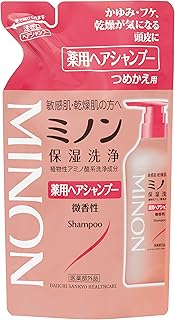 ミノン薬用ヘアシャンプー つめかえ用 380mL ヘアシャンプー 敏感肌 かゆみ フケ 保湿 乾燥対策 弱酸性 低刺激性 【医薬部外品】