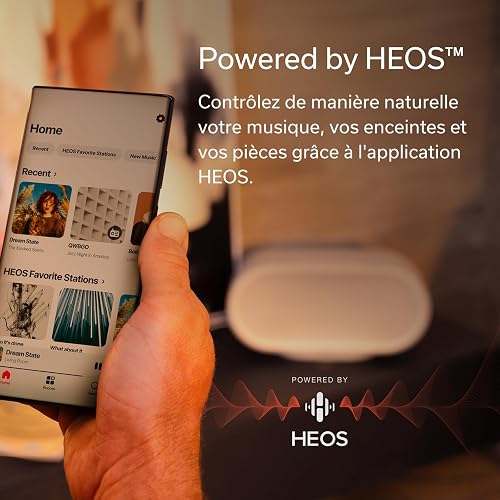 Denon Home 600 Flagship Wireless Smart Speaker with Dolby Atmos Music & Built-in Subwoofers, HEOS Multiroom, AirPlay 2 & Bluetooth – Premium High-Resolution Home Audio Speaker - Black - 5