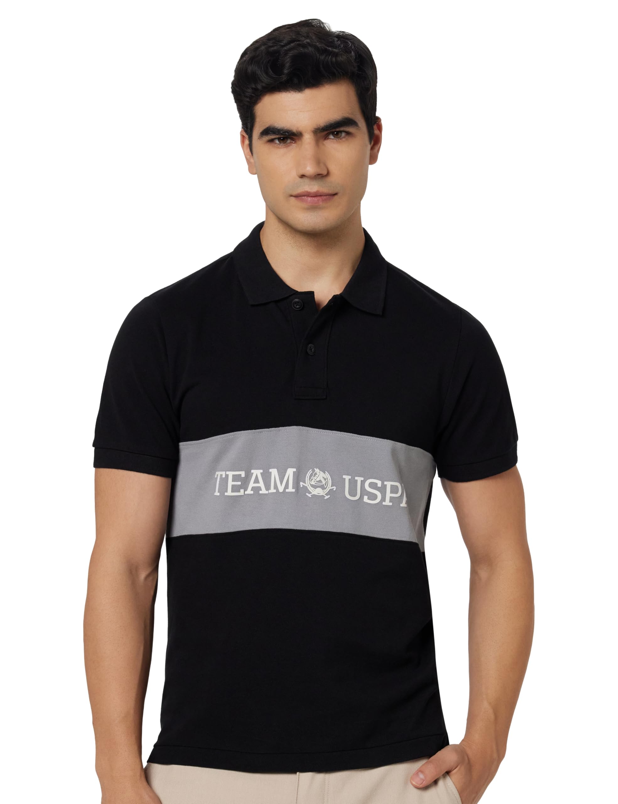 u.s. polo assn. Colour Block Cotton Polo Shirt-picture-33