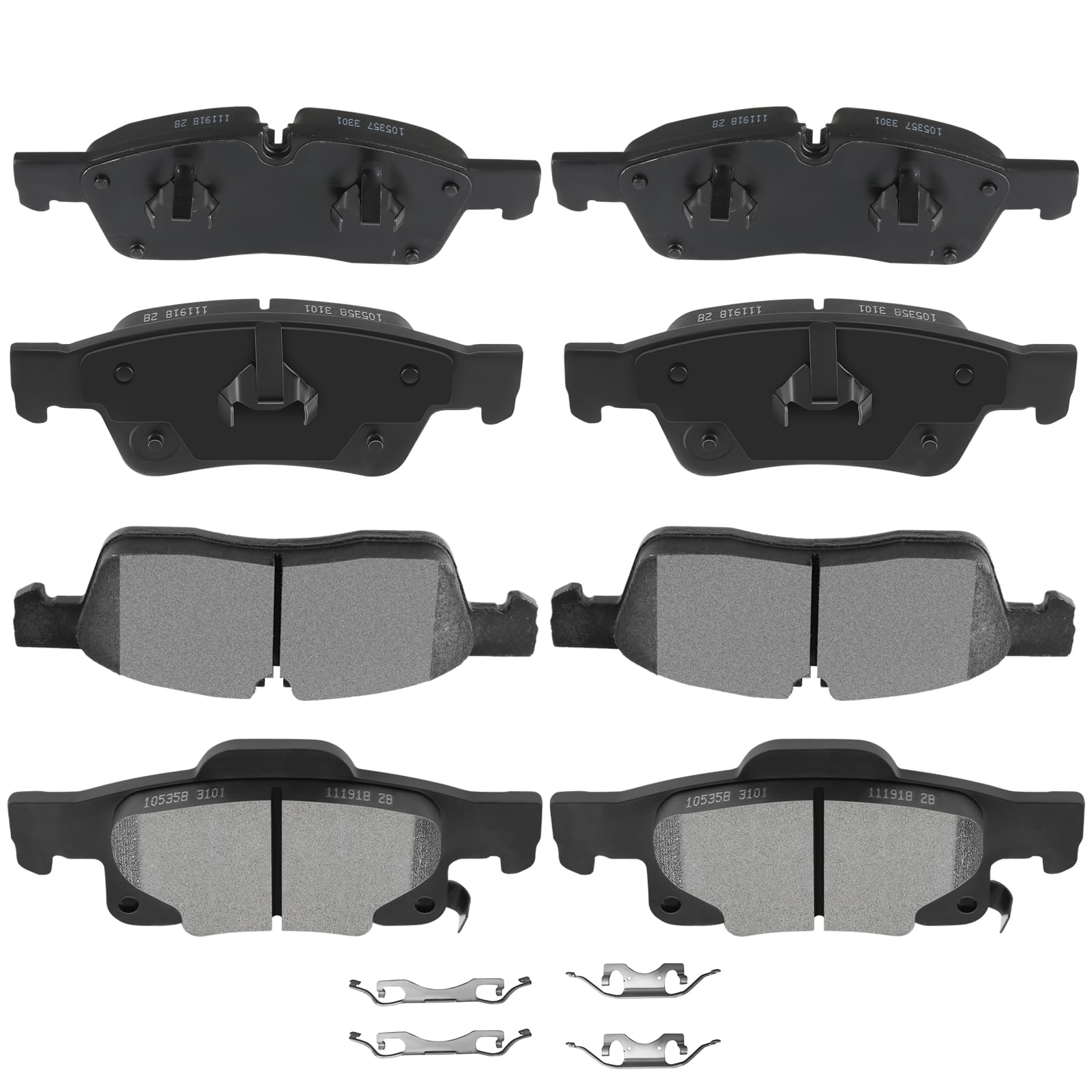 AUTOMUTO D1455 D1498 Brake Pads Kit Set For Jeep For Grand Cherokee 2011-19