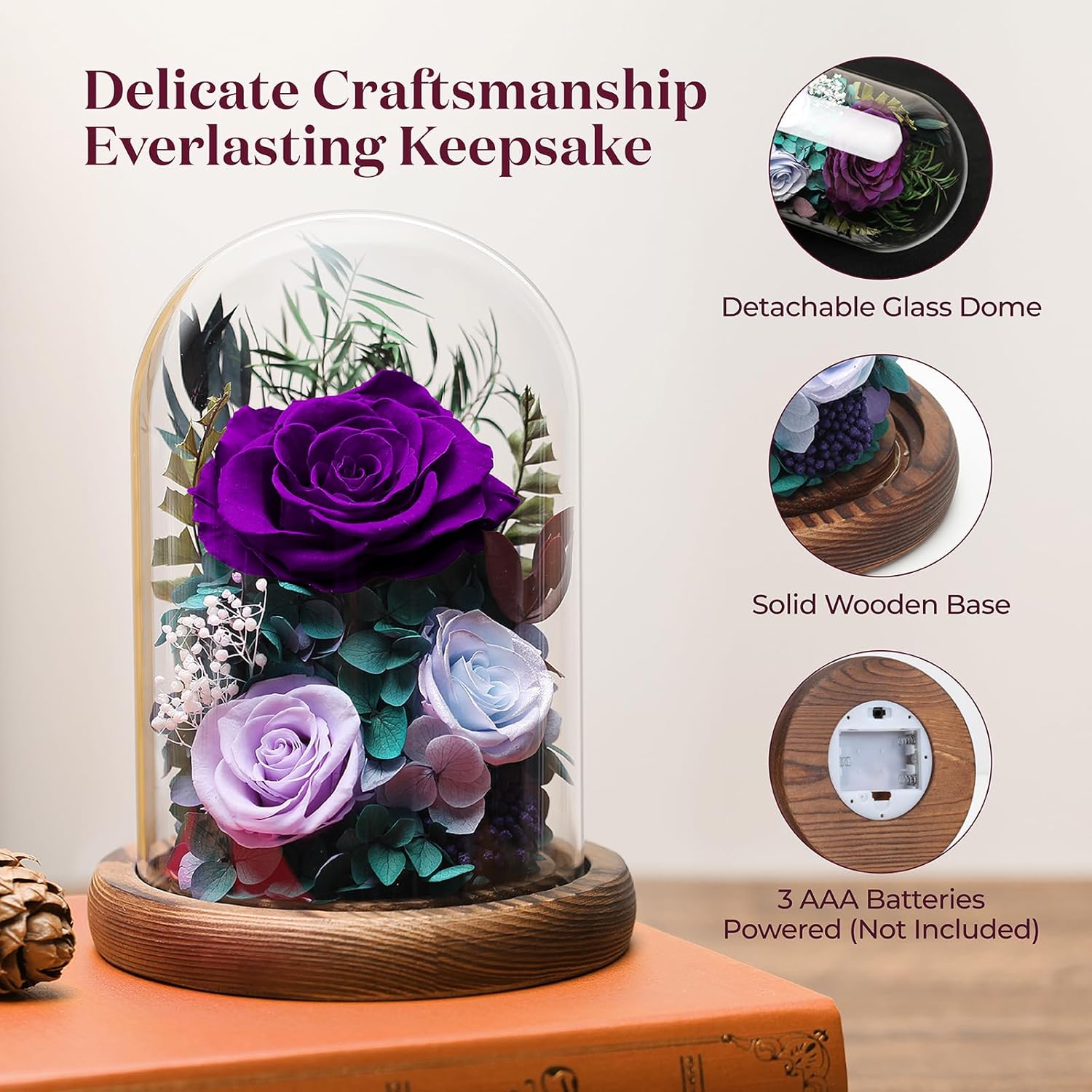 Mothers Day Roses Flowers Gifts for Mom, Grandma, Women, Wife, Daughter, Friends, Sister