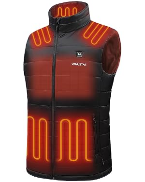Venustas Mens Heated Vest with Battery Lightweight Quilted Vest for Men