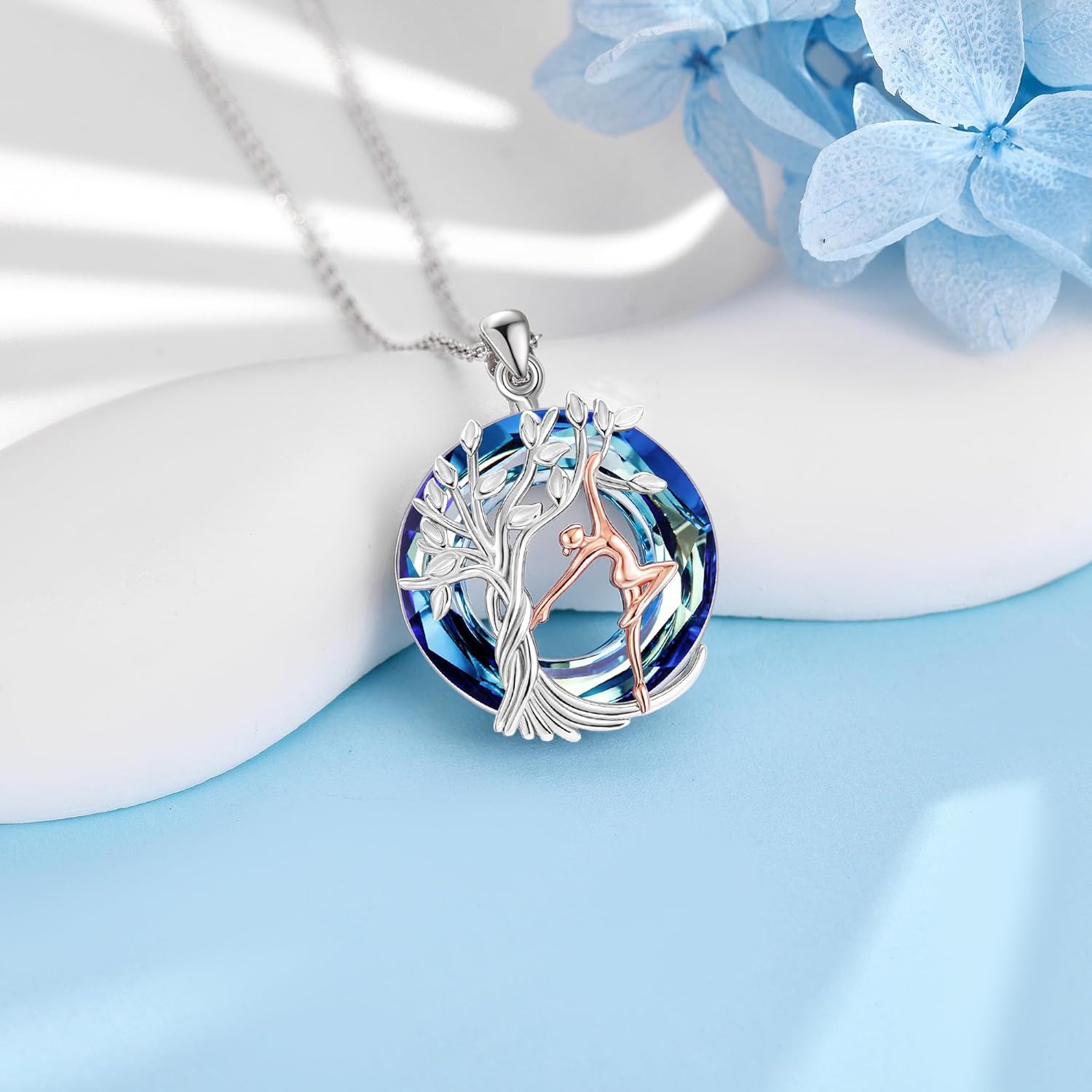 MONGAS Gymnastics Necklace Sterling Silver Gymnastics Pendant Necklace Tree of Life Sports Jewelry for Women Athlete - Image 5