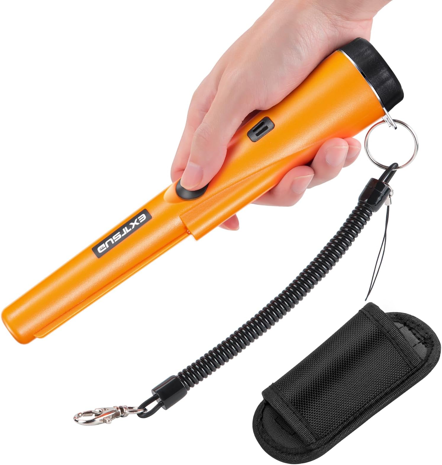 Metal Detector, Metal Pointer IP66 Waterproof Pin pointer Holster Treasure Hunting Unearthing Tool Accessories, 360° Scan Buzzer Vibration for Gold Coin Treasure Hunt Junior Beginner Adult Kids