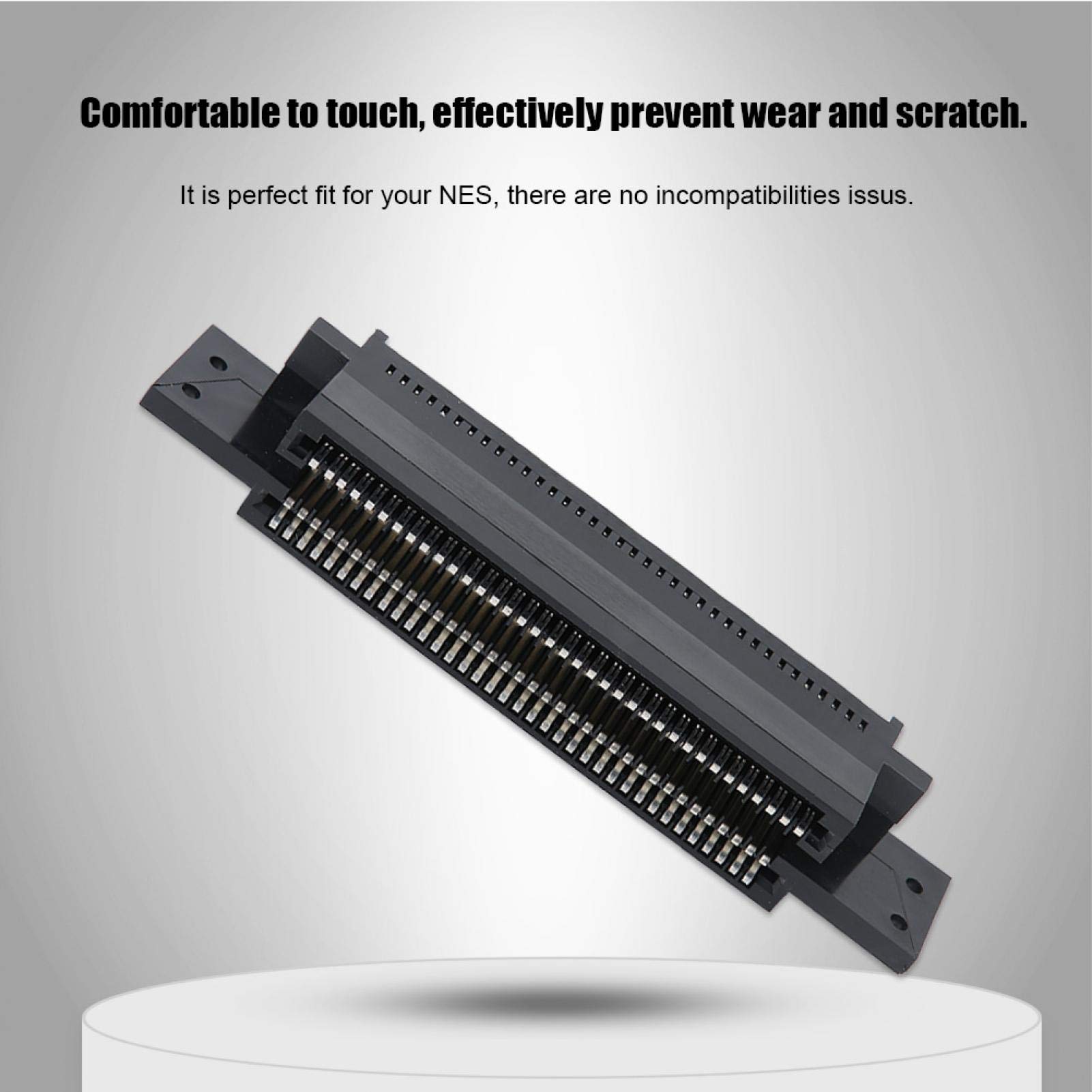 VBESTLIFE Fente à 72 Broches pour NES, Console de Jeu Adaptateur de Convertisseur de Prise à Fente à 72 Broches Noir Connecteur à 72 Broches pour NES