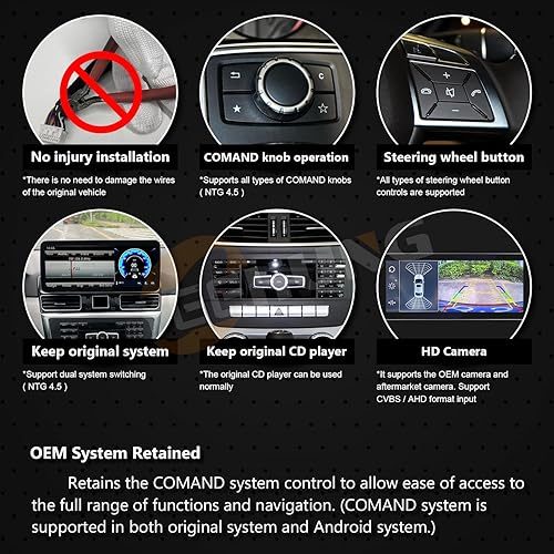 Miniatura 8 de YEEHUNG Pantalla táctil HD antirreflejos W166 X166 Android 12 azul, 8+128GB Carplay Android Auto de 12.3 pulgadas, para Mercedes Benz ML GL Class