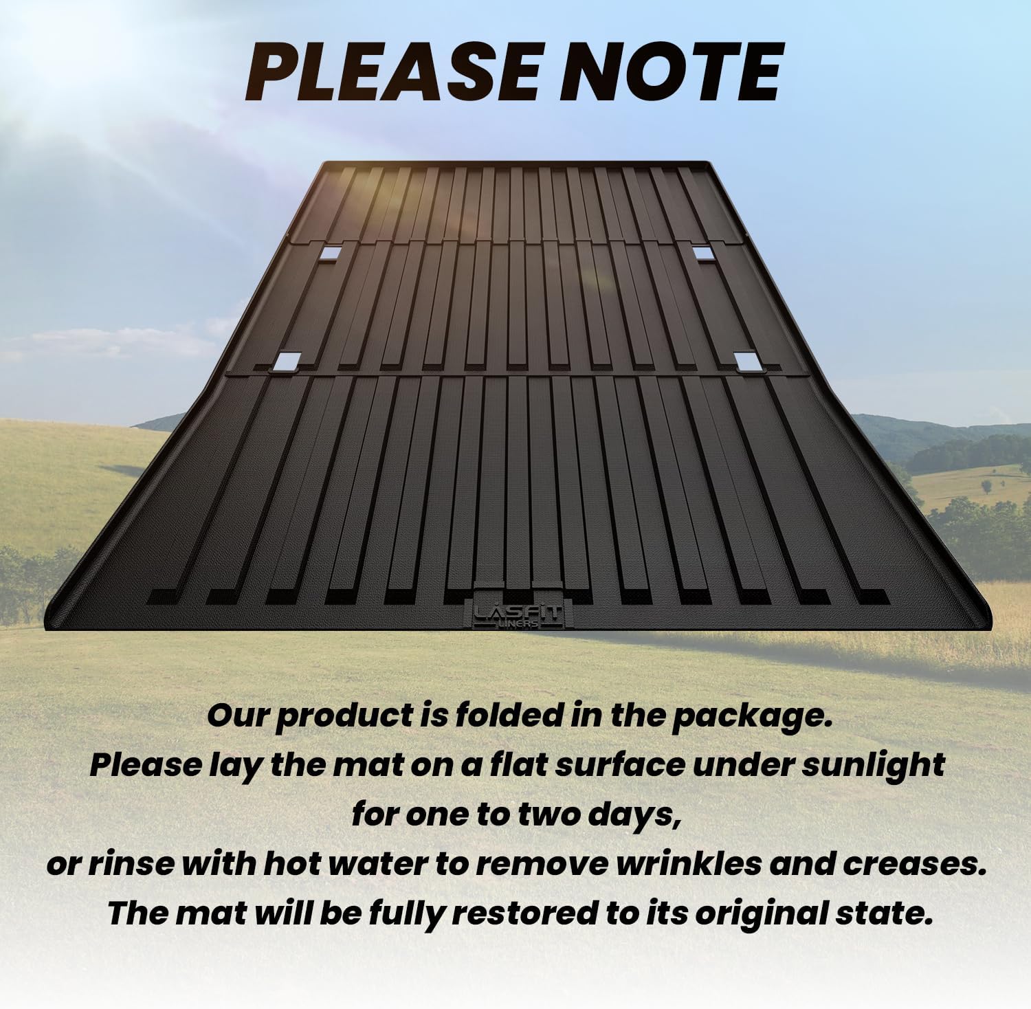 LASFIT Truck Bed Mat for Tesla Cybertruck 2023-2026 6FT Bed Liner Car Accessories, Custom Fit TPE All Weather Pickup Cargo Liner Frunk Rear Sub Trunk Mat Set 3PCS