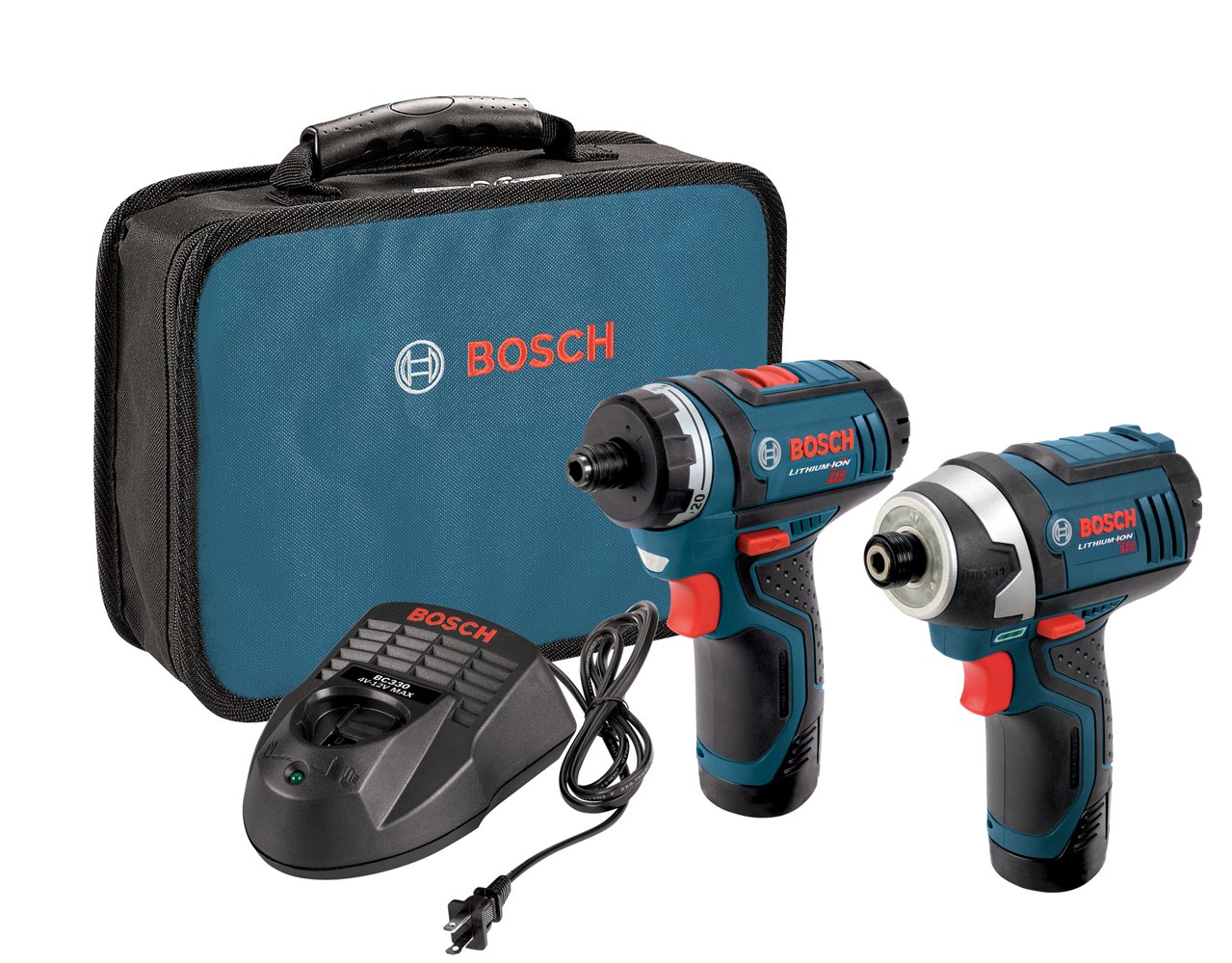 Bosch CLPK27-120 12V Max  2-Tool Combo Kit (Drill/Driver and Impact Driver) with 2 Batteries, Charger and Case