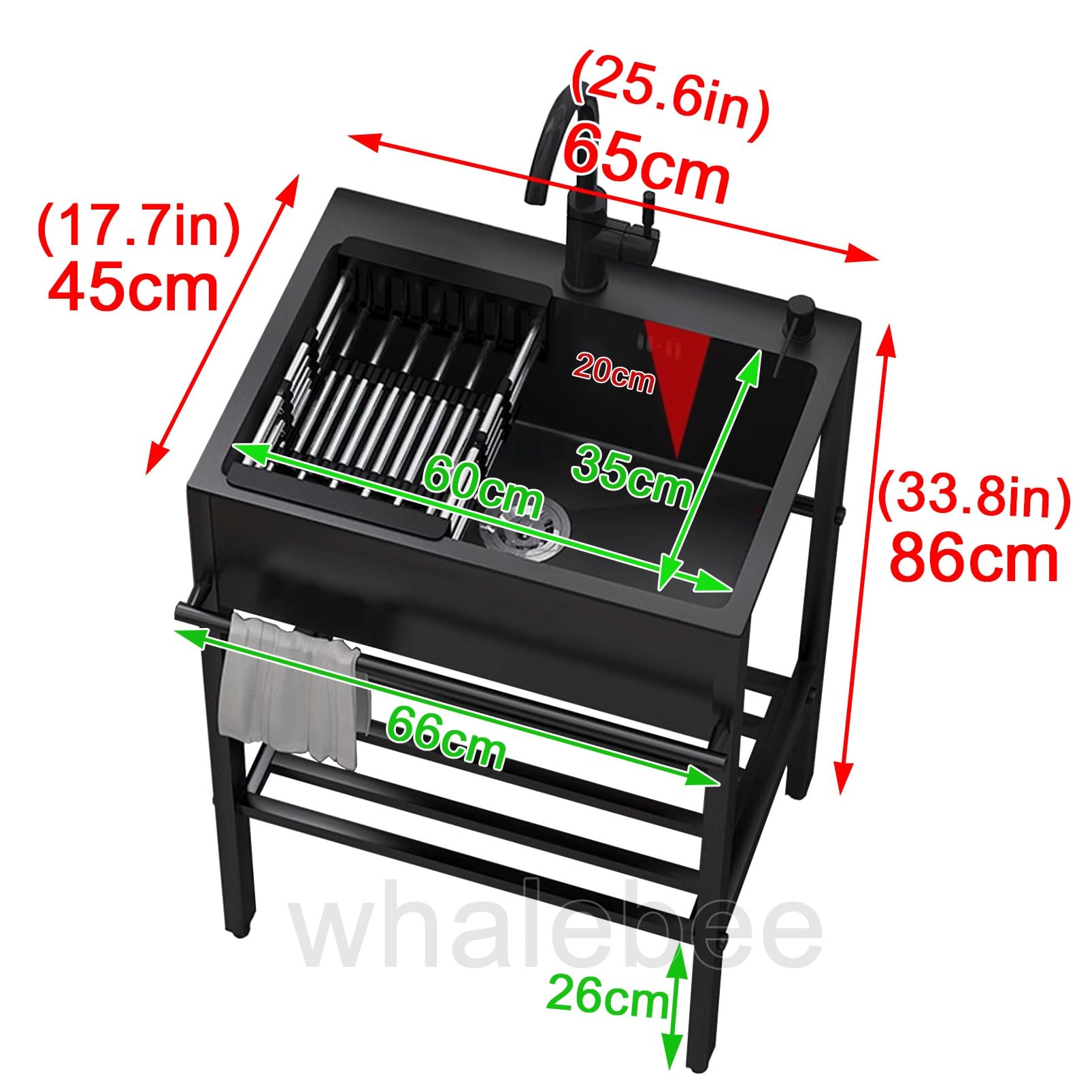 Gewerbliche Spüle Freestanding Edelstahl Waschbecken, Spülbecken-Set Mit Armatur, Lagerregal, Abtropfgestell, Wasserdicht Und Rostfrei Outdoor Spültisch, Langlebig Einfach Zu Säubern