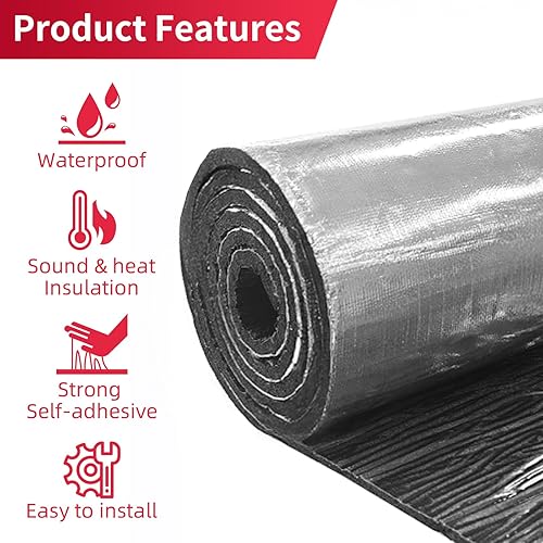 Miniatura 30 de Rollo de aislamiento de automóvil con acabado de papel de aluminio de 6.181 in (0.157 in) y 18 pies cuadrados - Amortiguador de sonido automotriz