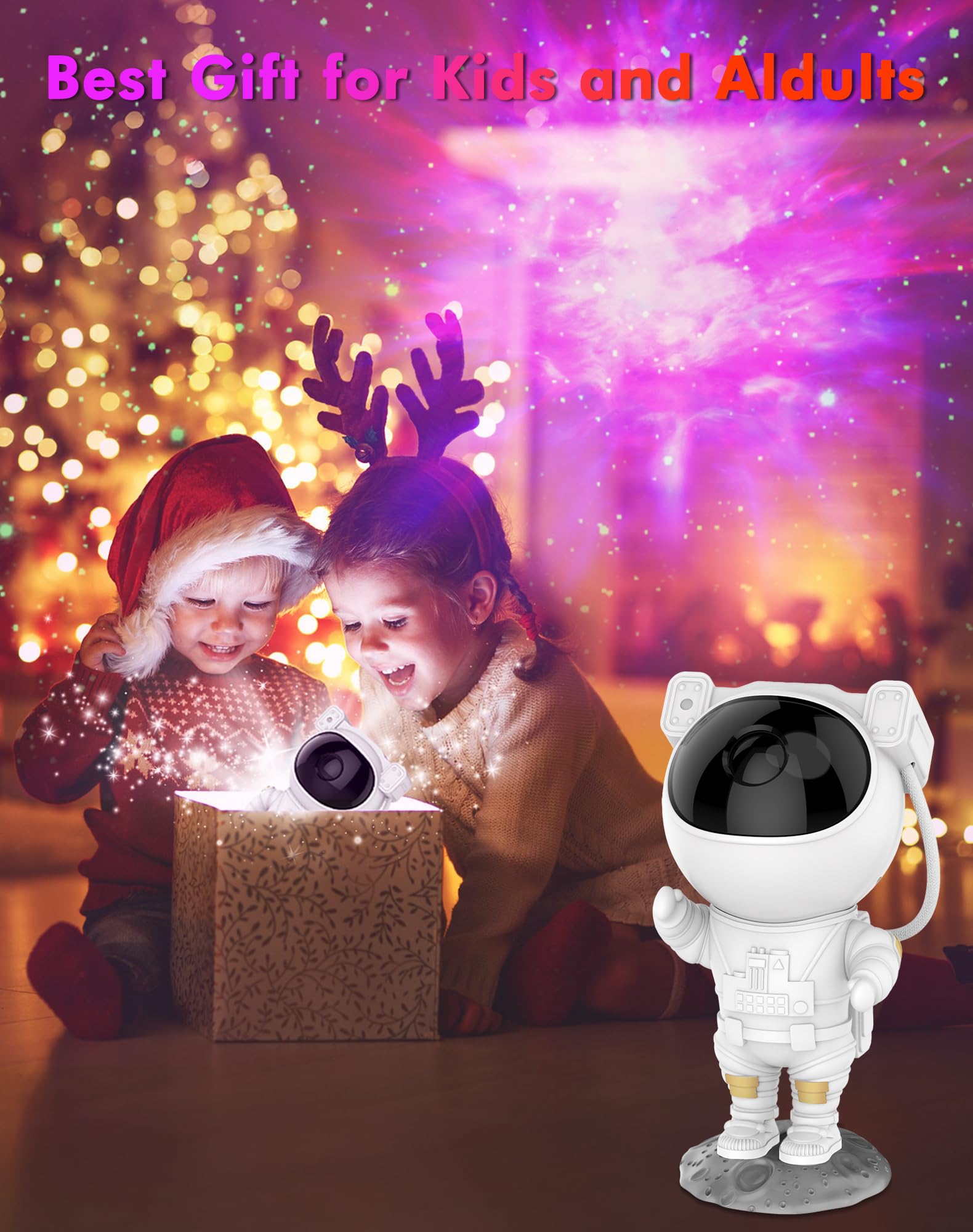 Proiettore Stelle Soffitto, Proiettore Galaxy Astronauta Luce Notturna Cielo Stellato con Nebulosa,Timer e Telecomando,Lampada Stellata per Camera da Letto,Regalo per Bambini