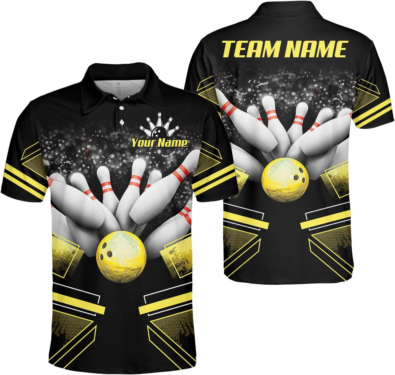 Personalized Bowling Polo Shirts 3D for Unisex, Bowling Shirts for Men, Team Bowling Shirt, Bowling League Shirts