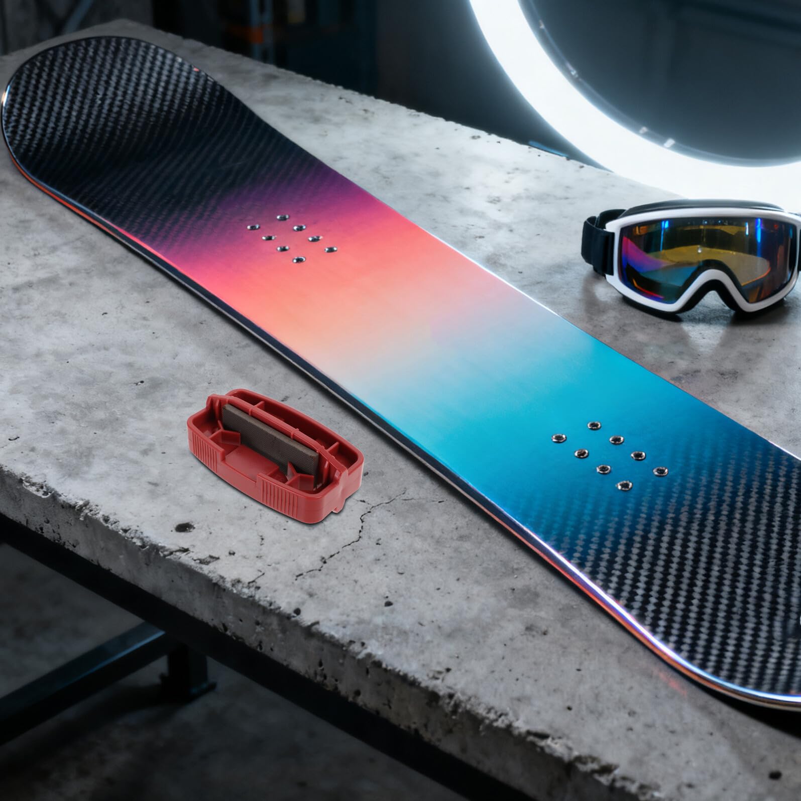 ibasenice Ajustador del Ángulo de Esquí para Snowboard Herramienta de Medición y Posicionamiento Ajuste de Bisel de Canto de Esquí Herramienta de Ángulo para Snowboard
